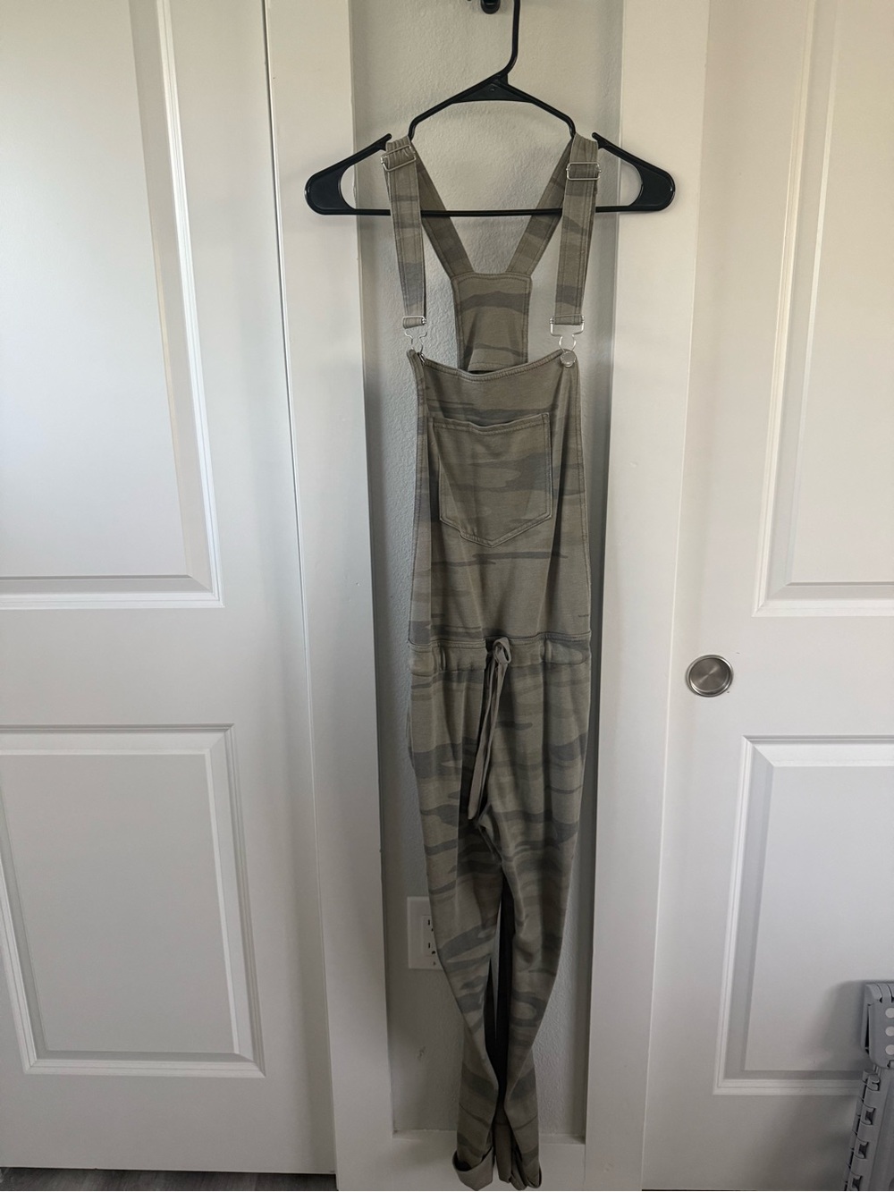 Vici Olive Taupe Camo Utility Overalls with Adjustable Straps